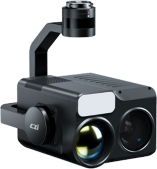 Cámara Dual Light C50N con IA, Visión Nocturna, Sensor Térmico 1K, Telémetro Láser 2 km, Zoom Óptico 25x, Puntero Láser Verde, Luz Auxiliar NIR, Compatible DJI M350/M400