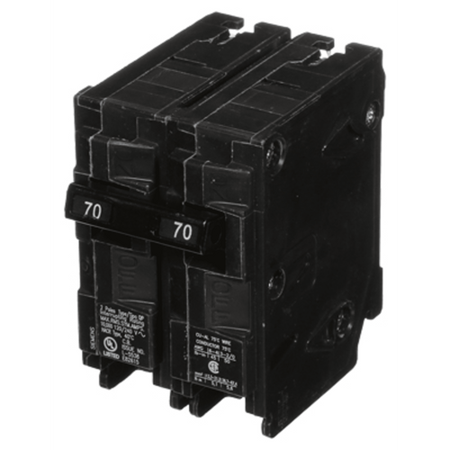 Interruptor automático enchufable tipo QP 2 polos, 70 amp