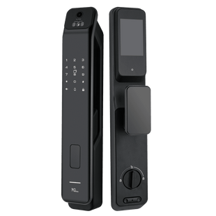 Cerradura Inteligente / Reconocimiento de Venas de la Palma / Reconocimiento Facial / Huella Dactilar / Video Intercom Bidireccional / Wi-Fi 2.4 GHz / App NGTeco Home / Auto Apertura y Cierre / Timbre Integrado / Aluminio / Puerta 45-60 mm (1.77-2.36 in)