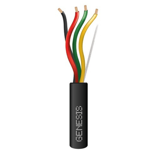 Carrete de Cable de 305 Metros (1000 Pies) / 4 x 16 AWG / Cable Direct Burial / Color Negro / Para Uso en Intemperie / Uso en Aplicaciones en Sistemas de Detección de Incendio y Sistemas de Evacuación