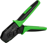 Tenaza de Crimpado / 0.25-4.0 mm² / Para Terminales con y sin Cuello de Plástico / Diseño Ergonómico / Color Verde/Negro