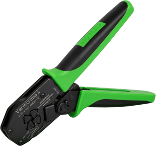 Tenaza de Crimpado / 0.25-4.0 mm² / Para Terminales con y sin Cuello de Plástico / Diseño Ergonómico / Color Verde/Negro