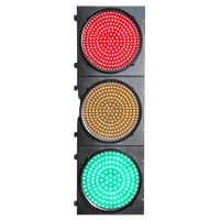 Semáforo LED Full Ball, 300 mm, PC+ABS, IP53, 149 LEDs Rojo/Amarillo, 97 LEDs Verde, 400 m Visibilidad, 100.000 Horas Vida Útil