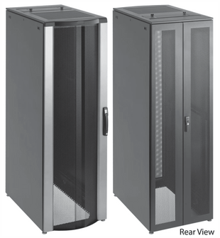 Gabinete para Servidores ProLine FloTek 42 UR Con Puertas Perforadas Alta Ventilación, Profundidad Extendida 1200 mm y Ancho 600 mm Acero Color Negro
