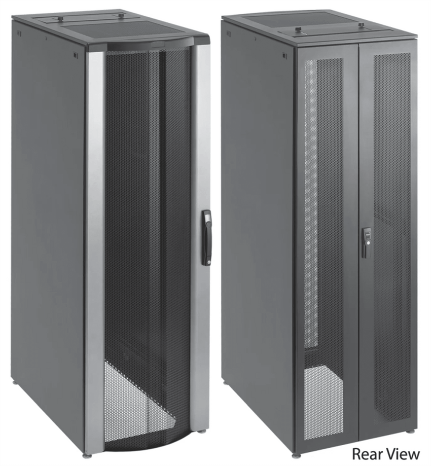 Gabinete para Servidores ProLine FloTek 42 UR Con Puertas Perforadas Alta Ventilación, Profundidad Extendida 1200 mm y Ancho 600 mm Acero Color Negro