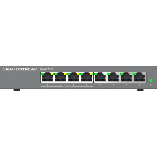 Switch de Red Administrable Capa 2 Lite / 8 Puertos Gigabit Ethernet / 4 Puertos PoE / VLAN / QoS / Snooping IGMP / Montaje en Pared y Escritorio / Compatible con GDMS