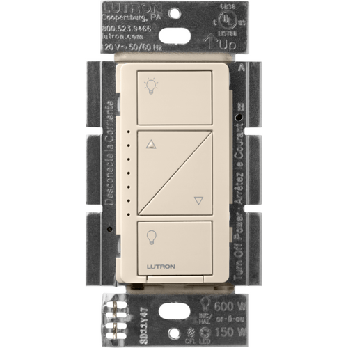 (Caseta Wireless) Atenuador, aumenta/disminuye intensidad de Iluminación, requiere cable neutro. 250W LED /1000 INC/HAL