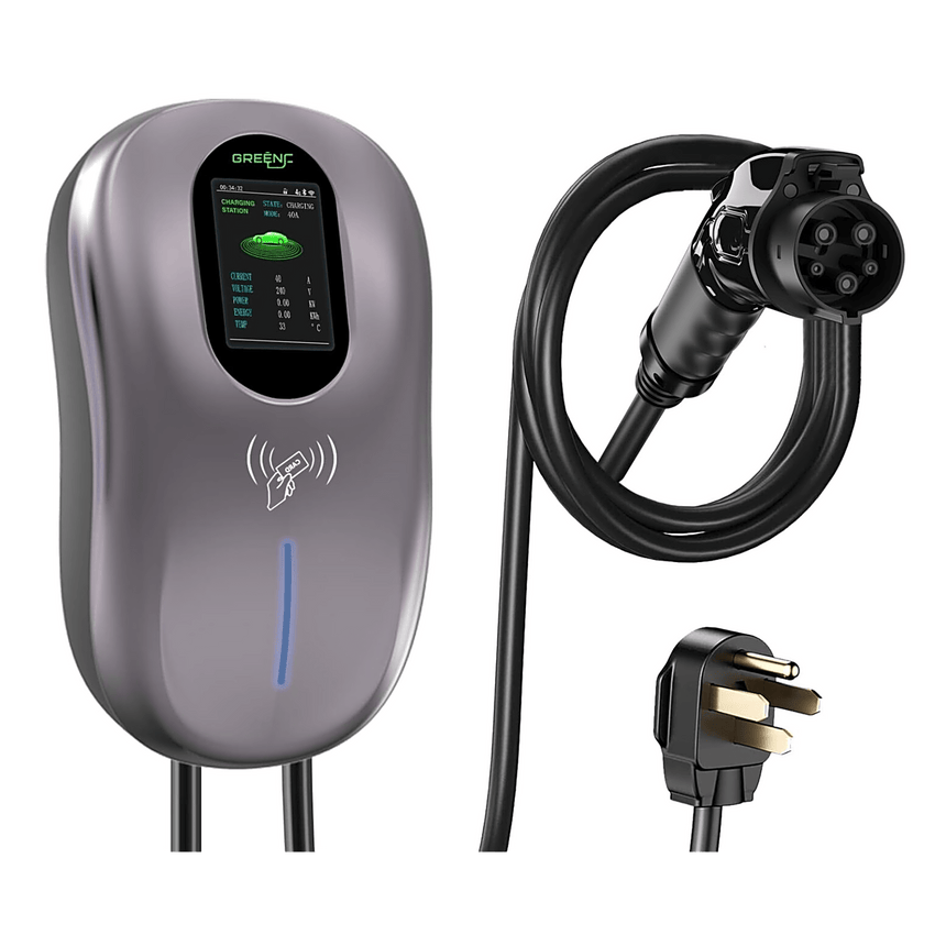Estaci�n de Carga para Veh�culos El�ctricos / 40 A / 9.6 kW / Conector Tipo 1 (SAE J1772) / 110-240 V AC / Pantalla LCD 4.3 in (10.9 cm) / WiFi / APP / RFID / IP65 / Cable TPE 5 m (16.4 ft)