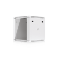 UACC Rack Cabinet 12U (598 x 600 mm) - Gabinete Cerrado para Montaje en Pared con Puerta Frontal de Vidrio Templado, Totalmente Ensamblado con Ventiladores Integrados y Paneles Removibles