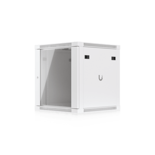 UACC Rack Cabinet 12U (598 x 600 mm) - Gabinete Cerrado para Montaje en Pared con Puerta Frontal de Vidrio Templado, Totalmente Ensamblado con Ventiladores Integrados y Paneles Removibles