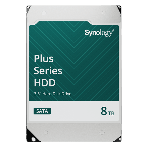 Disco Duro SATA de 3.5" Serie Plus | Capacidad 8TB | Tecnología CMR | MTBF de 1.2 Millón de Horas | Carga de Trabajo de 180 TB/Año | Compatible con Synology DSM.