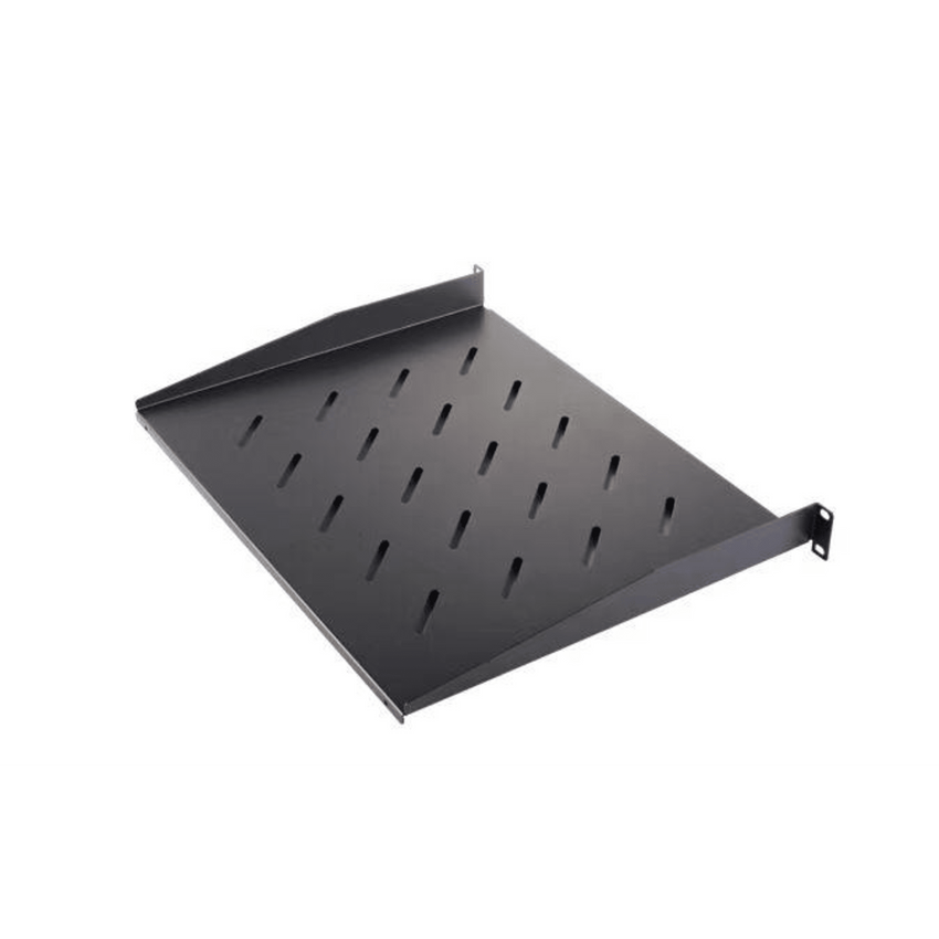 Charola para Soportar Equipos en Rack de 19" / Profundidad de 30 CM / Color Negro / 1 U Rack