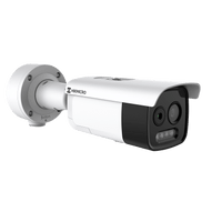 Bala IP Dual / Térmica 3.6 mm (256 × 192) / Óptico 4.3 mm (4 Megapixel) / 30 mts IR / Exterior IP67 / PoE / Termométrica / Detección de Temperatura / Sirena y Luz Intermitente Integrada / MicroSD