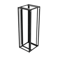 Organizador Vertical de Cables Rack 48 UR / Acero Negro / Sección 95x208 mm / Capacidad 726 Cables / Fijación Flecha 1.75 pulg