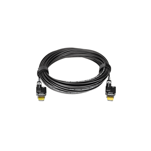 Cable Activo Óptico HDMI 4K 20 mts | 4K@60Hz 4:4:4 | 18 Gbps | Terminales Desmontables Micro-HDMI | Fibra Optica  | Libre de Halógenos LSHF | Bañado en Oro 24K