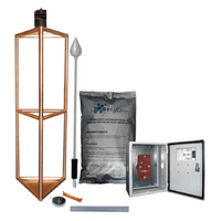 Kit de Pararrayo con Punta con Diámetro de Protección de 300 metros, fabricado en Acero Inoxidable.