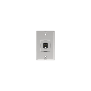 Placa de Pared Telefónica, Salida de 1 Puerto Keystone, Con Jack Cat5e Estilo TP, de Acero Inoxidable