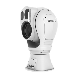 Mini Punta de Poste IP Dual / Térmica 25 mm (384 X 288) + Óptico 32X (4 Megapixel) / 800 mts IR / IP66 / Detección de Temperatura / microSD