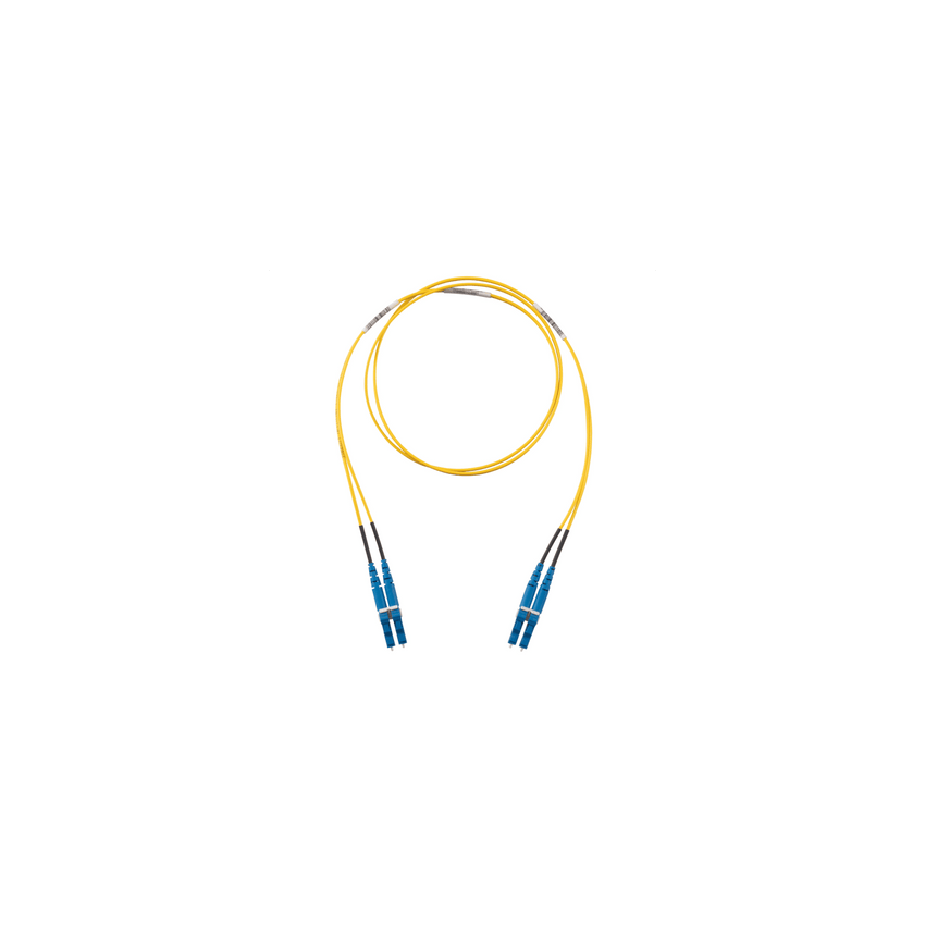 Jumper de Fibra Optica Monomodo 9/125 OS2, LC-LC Duplex, OFNR (Riser), Color Amarillo, 25 Metros (82.02 Pies)