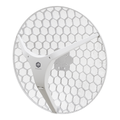 CPE para exteriores de largo alcance con Wi-Fi 6, ideal para enlaces punto a punto, disponible en una versión de 27 dBi (XL).