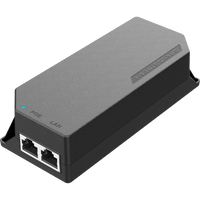 PoE Injector Grandstream 30W MultiGigabit / Compatible con IEEE 802.3af/at / 1x 2.5Gbps RJ45 LAN IN / 1x 2.5Gbps RJ45 LAN OUT con PoE 30W / 100~240VAC / 54VDC / Plug-and-Play / FCC, CE, RCM, IC