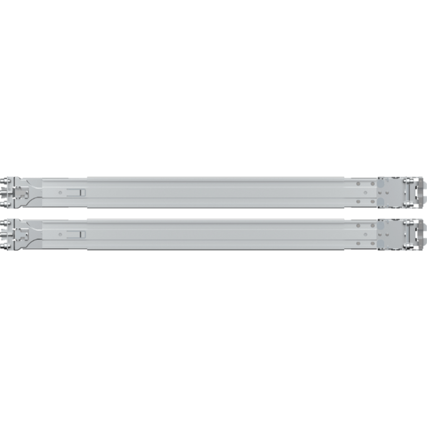 Kit de Rieles para Rack Synology RKS-01 | Compatible con Servidores de Montaje en Rack | Ancho de Pilar ≥450 mm | Ancho de Panel ≥480 mm | Profundidad de Montaje 553-834 mm | Orificios Cuadrados ≥9.5 mm | Orificios Redondos ≥7.1 mm.