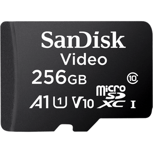 Memoria microSD SanDisk 256GB / Alta Resistencia / Videovigilancia / Clase 10