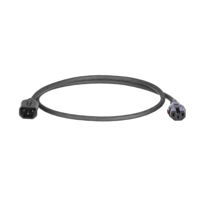 Cable de Alimentación Eléctrica Con Bloqueo Doble de Seguridad, de IEC C14 a IEC C13, 6 ft. de Largo, Color Negro, Paquete de 10 Piezas
