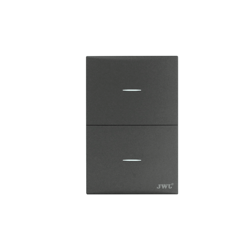 Placa con2 Interruptores Escalera  10 A 127 V  60 Hz.