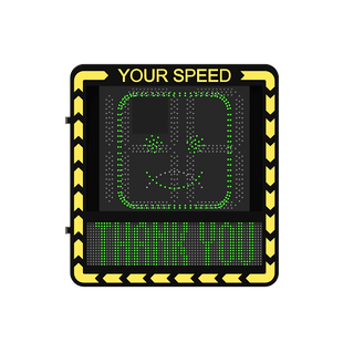 Display LED para Control de Velocidad Exterior / Distancia Visible de 100 m / LED de Alta Luminosidad y Bajo Consumo / Visualización de Velocidad con Código de Colores / IP66 / Conectividad Wi-Fi y Ethernet / Compatible con TCP/IP, HTTP, DHC