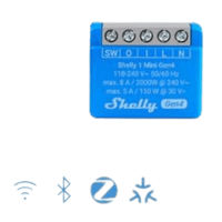 Mini Interruptor inteligente con Wi-Fi 2.4 / contacto seco /1 canal 8A, 110 - 240V / compatible con asistentes de voz