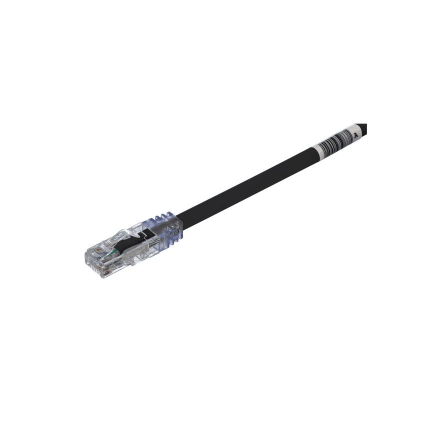 Cable de Parcheo UTP, Cat6A, 24 AWG, CM, Color Negro, 1 ft