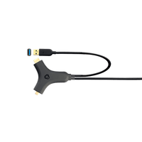 Adaptador Activo Multi-Formato | HDMI + USB 3.2 a USB-C | 4K@30Hz 4:4:4 | 60W PD | Carcasa ABS | Cable 2.7 m (8.85 ft)