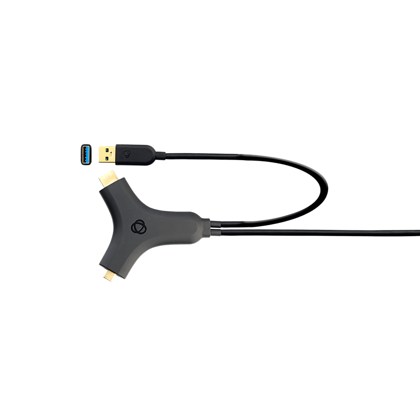 Adaptador Activo Multi-Formato | HDMI + USB 3.2 a USB-C | 4K@30Hz 4:4:4 | 60W PD | Carcasa ABS | Cable 2.7 m (8.85 ft)