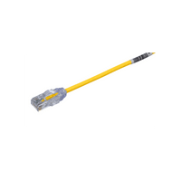 Cable de Parcheo TX6, UTP Cat6, Diámetro Reducido (28AWG), Color Amarillo, 4.57 Metros (15 Pies)
