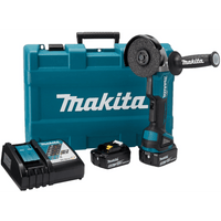 Miniesmeril de 4-1/2" 8500 RPM, 18V, incluye 2 Batarias de 5 A, Cargador Rápido y Maletín