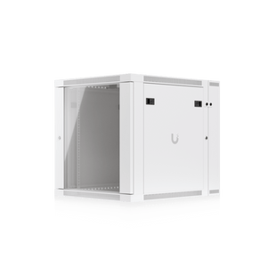 UACC Rack Cabinet 12U (600 x 703 mm) - Gabinete Cerrado para Montaje en Pared con Puerta Frontal de Vidrio Templado, Puerta Trasera Abatible (Swing-Out) y Paneles Laterales Removibles con Llave