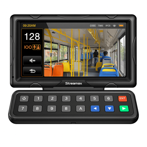 Panel de control dáctilar multifuncional con monitor de 7" para MDVR móvil Streamax