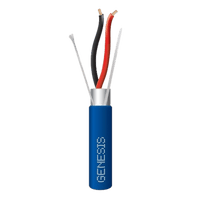 Bobina de 305 Metros (1000 Pies) de Cable 2 x 18 AWG / Plenum / BLINDADO / Tipo FPLP, CMP, CL3P / Color Azul / Para Aplicaciones en Sistemas de Seguridad, Audio, Control y otras Aplicaciones