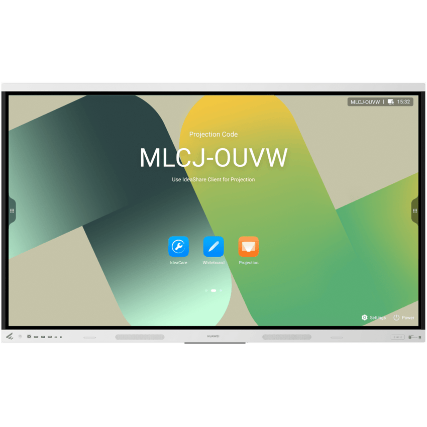 Pantalla Interactiva IdeaHub Board 3 Base de 65" / 4K / 8 GB RAM / 128 GB Flash / Android 15 / Wi-Fi 6  / 25 ms Latencia de Escritura / Gestión desde la Nube