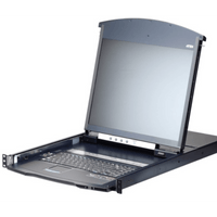 CONSOLA LCD DUAL RAIL CON SWITCH KVM POR IP INTEGRADO MULTI-INTERFAZ | CAT 5 DE 8 PUERTOS DE 1 CONSOLA LOCAL Y 1 CONSOLA REMOTA