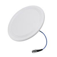 Antena Omnidireccional para Techo Interior / 600-6000 MHz / 5 Bandas Celulares y WiFi / Perfil Ultra Bajo 8 mm / Conector N-hembra / Cable Plenum 30 cm / Material del radomo, ABS