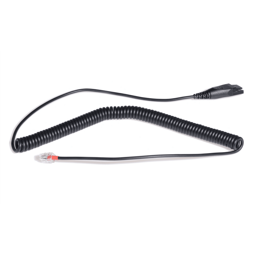 Cable QD A RJ9 de Repuesto Yealink Para Conexión De Diademas Profesionales A Teléfonos De Escritorio