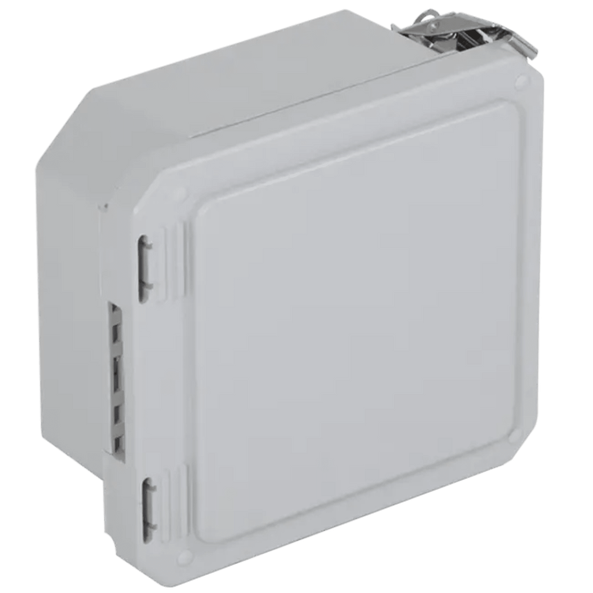 Caja Impermeable De Fibra De Vidrio, 6.77" (17.19cm) Alto x 6.77" (17.19cm) Ancho x 4.06" (10.31cm), Sin Ventanilla, Listado UL/cUL, Hecho En EE.UU, Serie EnviroArmour®