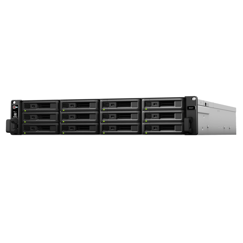Unidad de Expansión Synology RX1217/RX1217RP | 12 Bahías de Disco | Compatible con SATA 3.5” y 2.5” | Expansión de Volumen en Línea | Fuentes de Alimentación Redundantes (RX1217RP) | Administración con