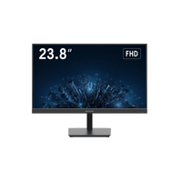 Monitor LED FullHD (1080p) de 24" / Ideal para CCTV, Oficina y Hogar / Entrada HDMI-VGA-BNC / Montaje VESA ( 75 X 75) / Uso 24/7 / Backlight E-LED / Ultra Delgado