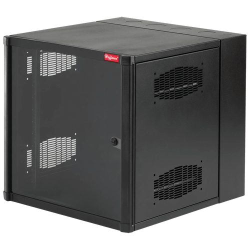 Gabinete AccessPlus de Montaje en Pared de 19in, Rieles Numerados y Roscados #10-32, Puerta con Ventana de Seguridad, 600 mm de Ancho, 762 mm de Profundidad, 26 UR, Color Negro