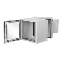 Gabinete Industrial ProTek de Puerta con Ventana, Con Aire Acondicionado de 800 BTU, Protección NEMA Tipo 4/12; IP66; IK10, Abatible, Fabricado en Acero, 19 UR, Color Gris Claro