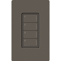 (RadioRa3) Botonera Sunnata Negro 3 escenas y 2 botones subir/bajar para Radio RA3, programe escenas diferentes en cada botón.