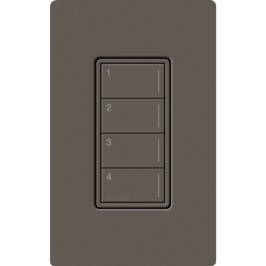 (RadioRa3) Botonera Sunnata Negro 3 escenas y 2 botones subir/bajar para Radio RA3, programe escenas diferentes en cada botón.